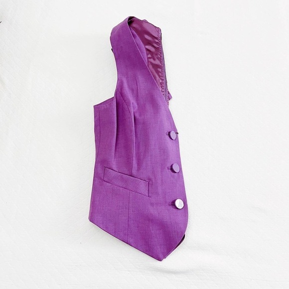 Armani Exchange Purple Vest Bow Detailing SZXS NWT - Picture 2 of 9